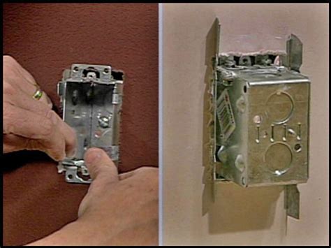 attaching electrical box to metal studs|installing electrical box without stud.